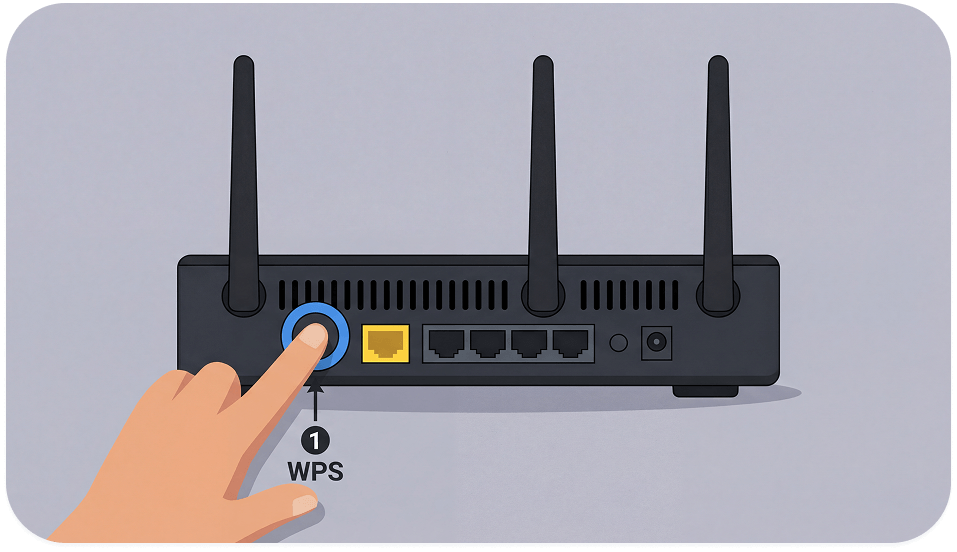 Press the Wi-Fi button on your router